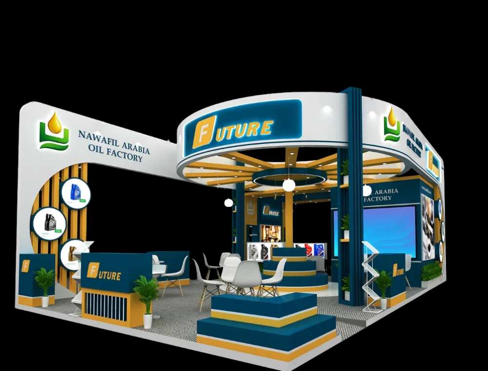 10x20 oil and lubricant exhibition booth design concept